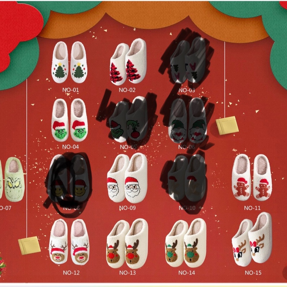 Festive Christmas Tree Women's, Man, Kids Slippers